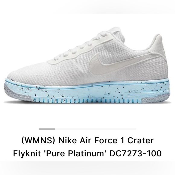 NWT Nike Air Force 1 Crater FlyKnit Women's Shoe Size 8.5 - Picture 1 of 6
